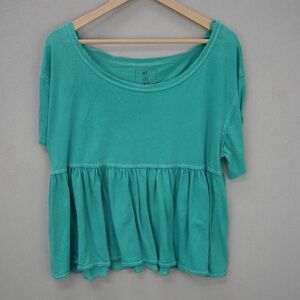 We The Free green Peplum Tee